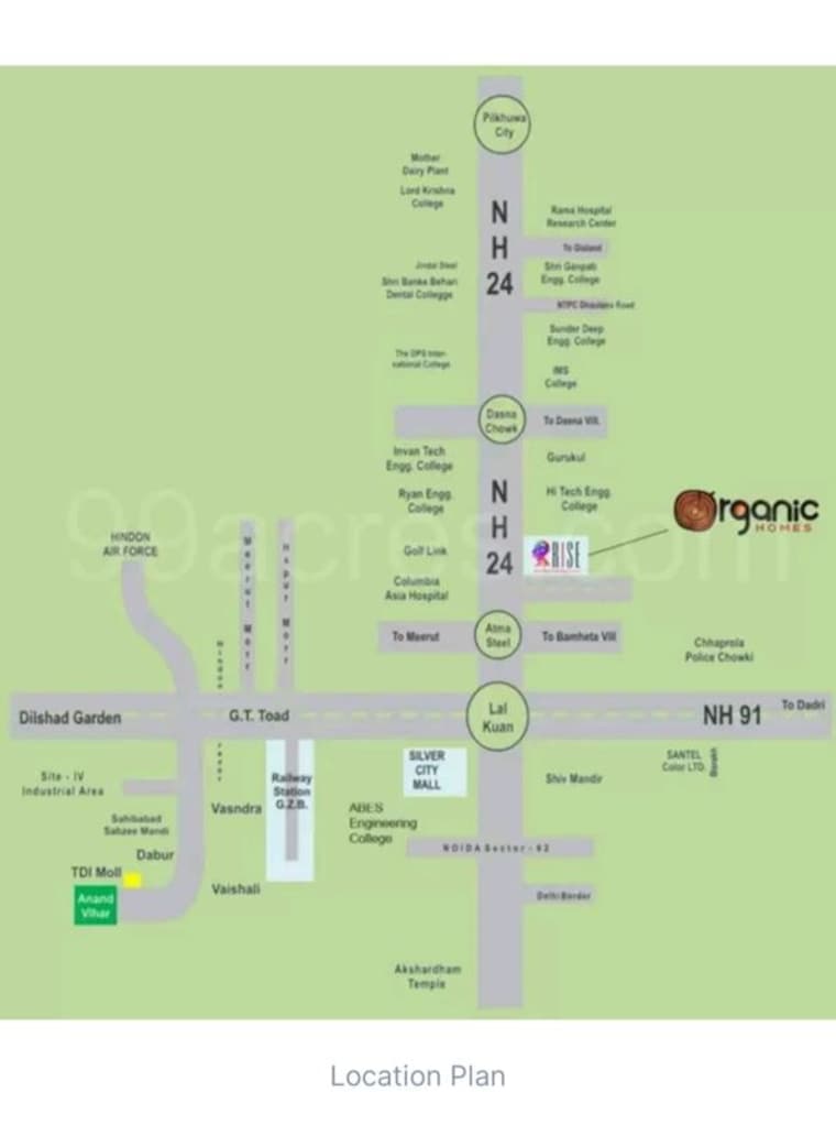 Master Plan, rise-organic-homes 3.5 Bedroom 1733 Sq.Ft. Apartment In Mahurali Ghaziabad 9971849