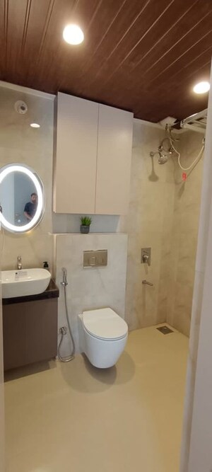 Bathroom in 2 BHK Apartment at Raymond Ten X Habitat, Pokhran Road No Two – for Rent