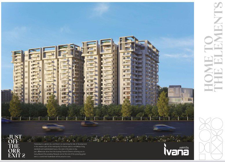 3 BHK + Study Room 1870 Sq.Ft. Apartment in Anvita Ivana