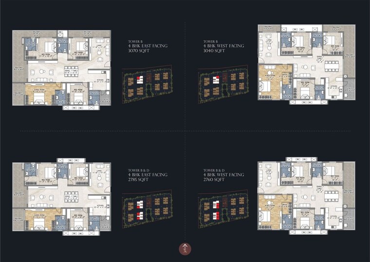 Master Plan, namishree-vrindavan 3 Bedroom 2190 Sq.Ft. Apartment In Kondapur Hyderabad 9971851
