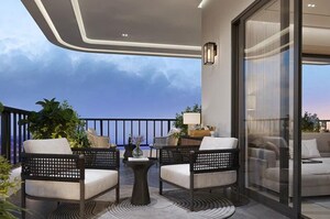 Living Room in 4 BHK Apartment at DLF The Arbour, Sector 63 – for Sale