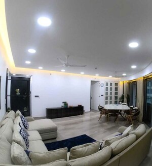 Living Room in 4 BHK Apartment at Lodha World Crest, Worli – for Rent