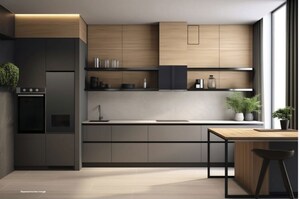 Kitchen in 2 BHK Apartment at Clover Water Garden Apartment, Kalyani Nagar – for Rent