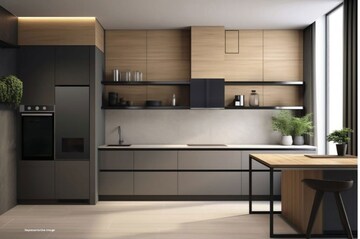 Kitchen in 2 BHK Apartment at Clover Water Garden Apartment, Kalyani Nagar – for Rent