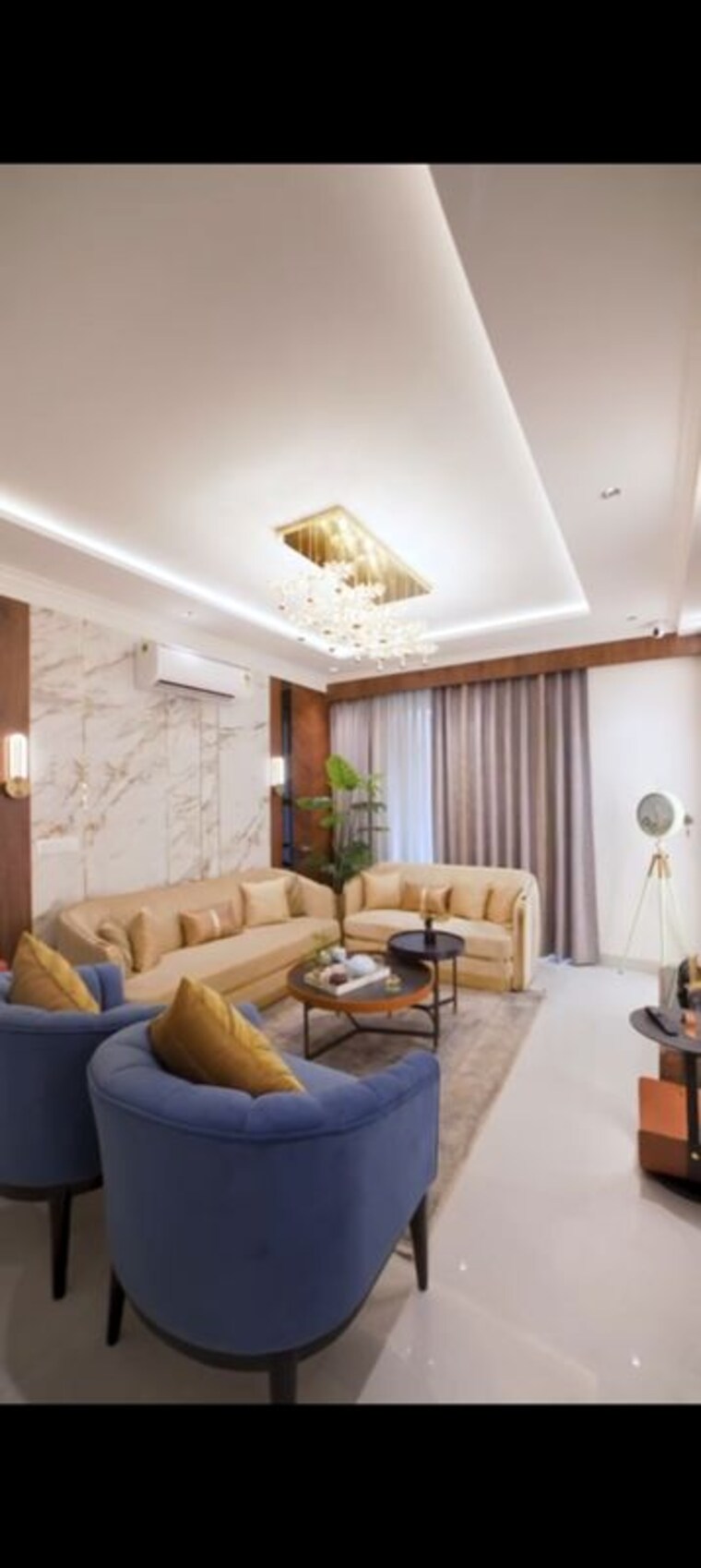 Living Room, urban-the-zirk 3 Bedroom 1990 Sq.Ft. Apartment In Nabha Zirakpur 9972411
