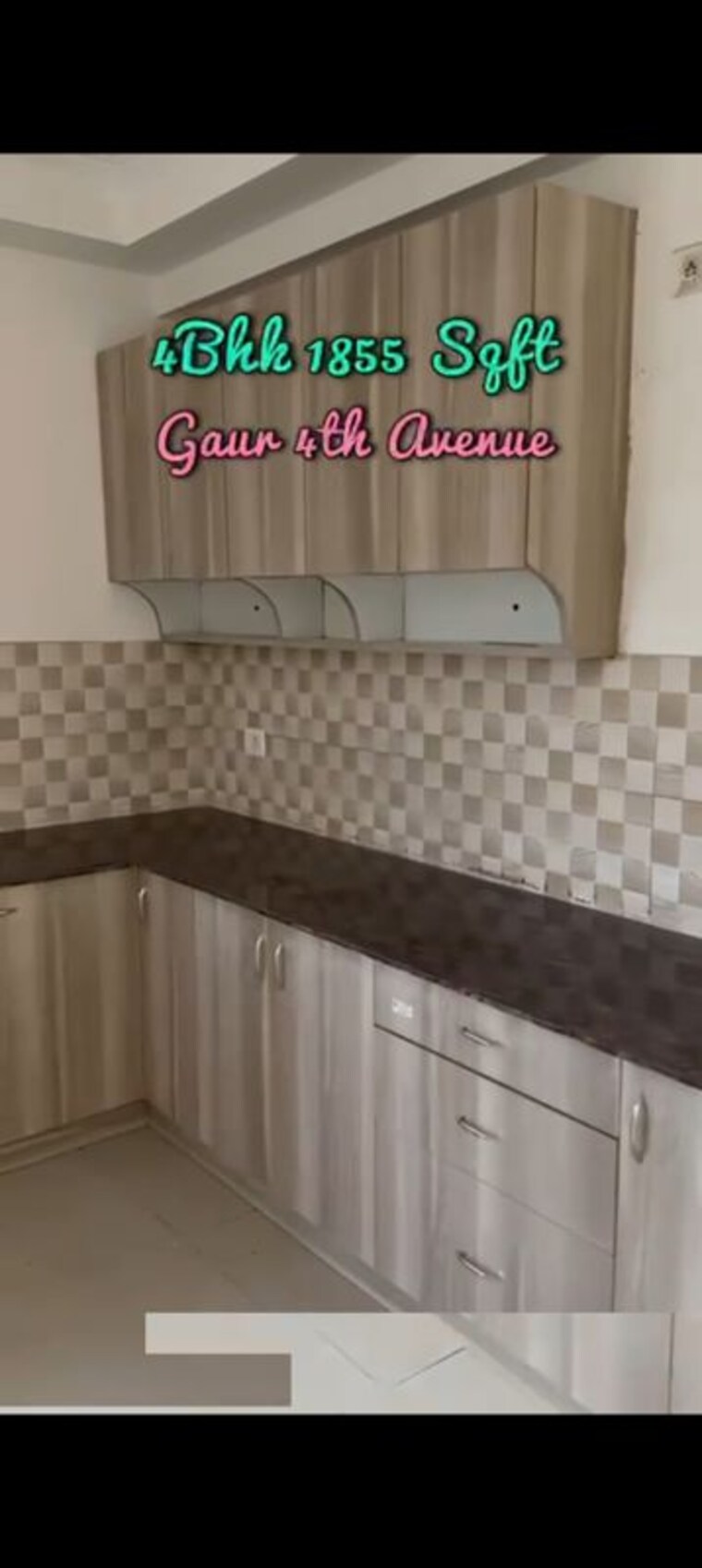 Kitchen, gaur-city-4th-avenue 4 Bedroom 1855 Sq.Ft. Apartment In Sector 4 Greater Noida Greater Noida 9972777