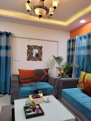 Living Room in 2 BHK Apartment at Dhammanagi Lilium Gardenia, Thanisandra – for Rent