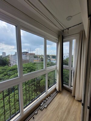 Balcony in 2 BHK Apartment at Dhammanagi Lilium Gardenia, Thanisandra – for Rent