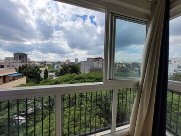 Balcony in 2 BHK Apartment at Dhammanagi Lilium Gardenia, Thanisandra – for Rent