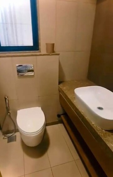 Bathroom in 3 BHK Apartment at Shapoorji Pallonji Vicinia, Powai – for Rent
