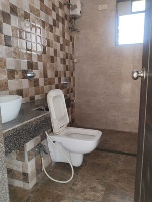 Bathroom in 3 BHK Apartment at Trishul Symphony, Kharghar – for Rent