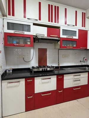 Kitchen in 3 BHK Apartment at Adhiraj Cyprees Aqua, Kharghar – for Rent