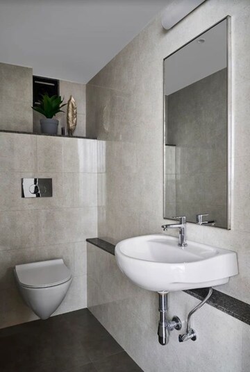 Bathroom in 3 BHK Apartment at Satyam CHS Malad East, Malad East – for Rent