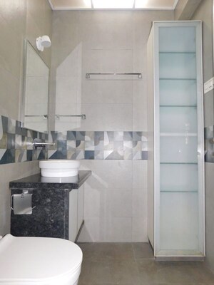 Bathroom in 3 BHK Apartment at Raheja Sherwood, Goregaon East – for Rent