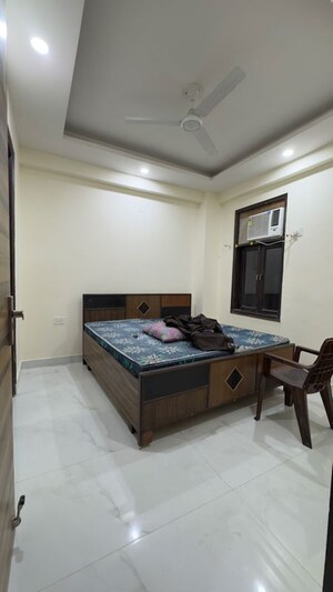 Bedroom in 2 BHK Builder Floor at Palm Residency Chhatarpur, Rajpur Khurd Extension – for Rent