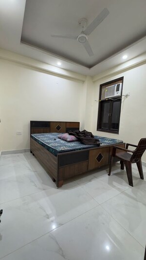 Bedroom in 2 BHK Builder Floor at Palm Residency Chhatarpur, Rajpur Khurd Extension – for Rent