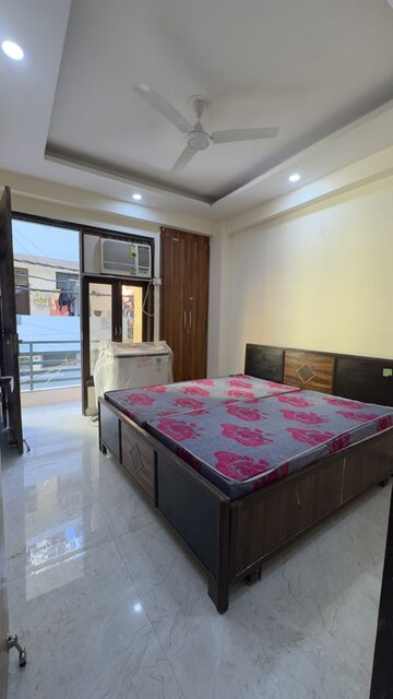 Bedroom in 2 BHK Builder Floor at Palm Residency Chhatarpur, Rajpur Khurd Extension – for Rent