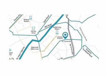 3 BHK Apartment – Map Location View at Godrej Miraya, Sector 43 - for Sale