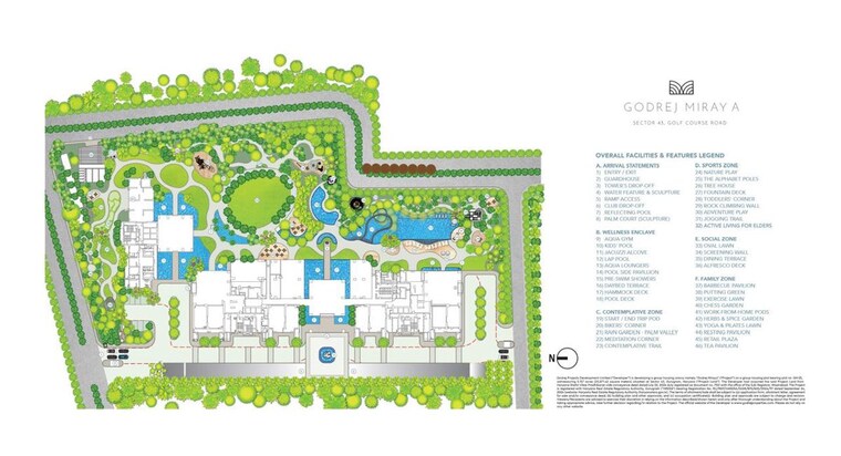 Master Plan, godrej-miraya 3 Bedroom 2711 Sq.Ft. Apartment In Sector 43 Gurgaon 9977627