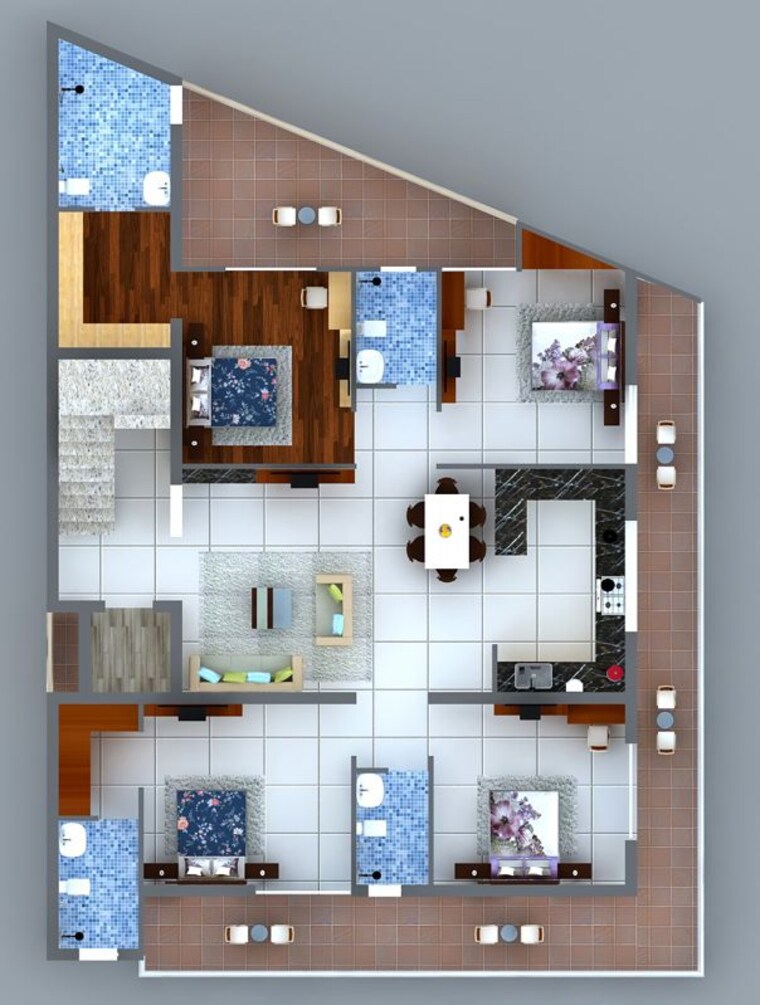 Kitchen, jakhan rajpur road 4 Bedroom 2200 Sq.Ft. Builder Floor In JakhaN Rajpur Road Dehradun 9978022