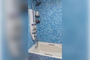 Bathroom in 2 BHK Apartment at Royal Classic Co Op Society, Andheri West – for Rent