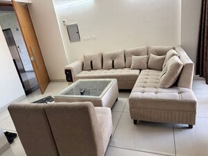 Living Room in 3 BHK Apartment at Allwin El Comercia, Nagla Road – for Rent