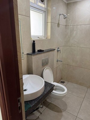 Bathroom in 3 BHK Apartment at Allwin El Comercia, Nagla Road – for Rent