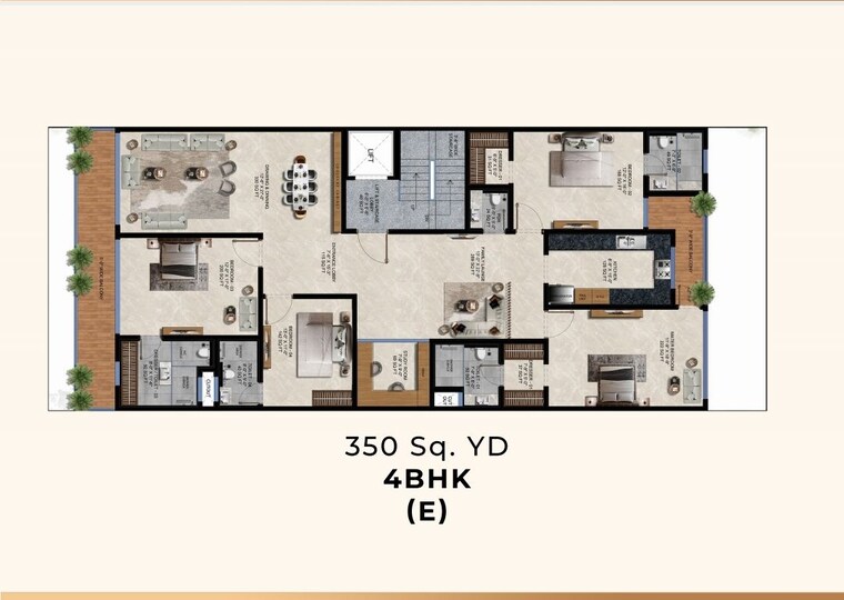 Floor Plan, sector 88a 4 Bedroom 2050 Sq.Ft. Independent House In Sector 88a Gurgaon 9978740