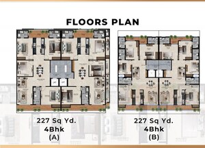 Floor Plan in 4 BHK Independent House at Sector 88a – for Sale