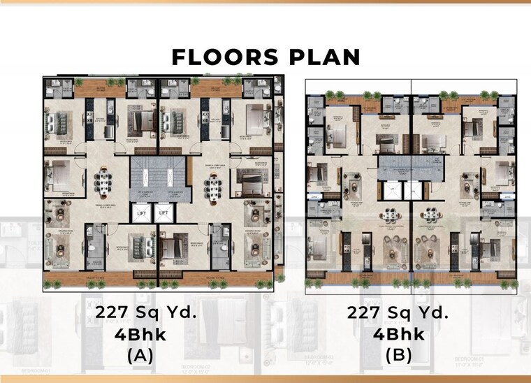 Floor Plan, sector 88a 4 Bedroom 2650 Sq.Ft. Independent House In Sector 88a Gurgaon 9978765