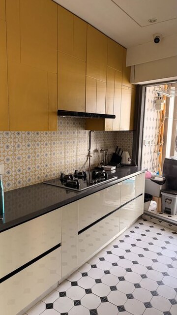 Kitchen in 3 BHK Apartment at Lodha The World Towers World One Tier 2, Worli – for Rent