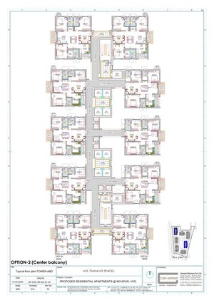 Floor Plan in 3 BHK Apartment at Team4 Aria, Miyapur – for Sale