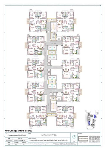 Floor Plan in 3 BHK Apartment at Team4 Aria, Miyapur – for Sale