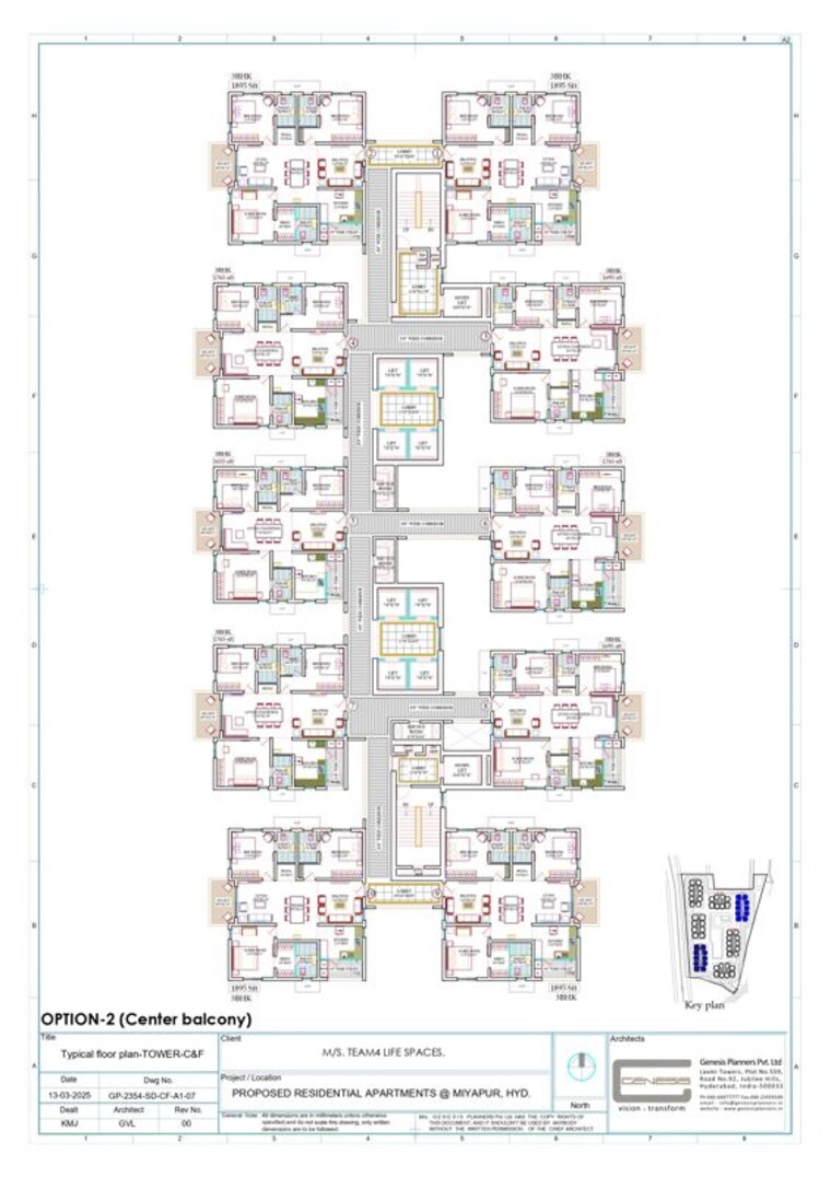 Floor Plan, team4-aria 3 Bedroom 1765 Sq.Ft. Apartment In Miyapur Hyderabad 9979057