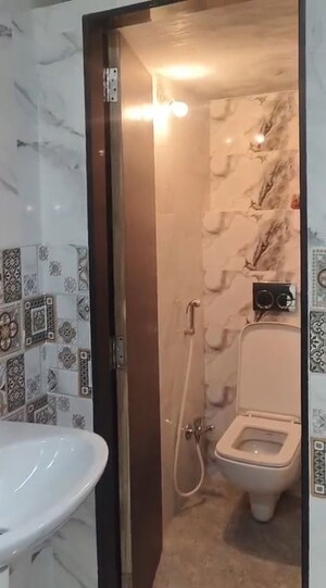 Bathroom in 1 BHK Apartment at Runwal Eirene, Balkum Pada – for Rent
