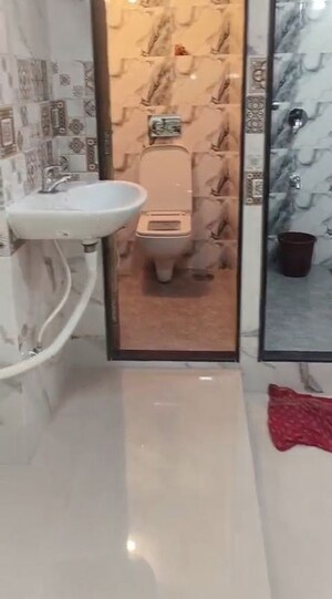 Bathroom in 1 BHK Apartment at Runwal Eirene, Balkum Pada – for Rent