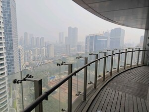 Balcony in 3 BHK Apartment at Lodha The World Towers World One Tier 3 Trinity, Worli – for Rent