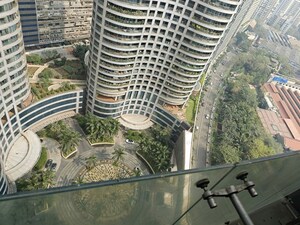Balcony in 3 BHK Apartment at Lodha The World Towers World One Tier 3 Trinity, Worli – for Rent