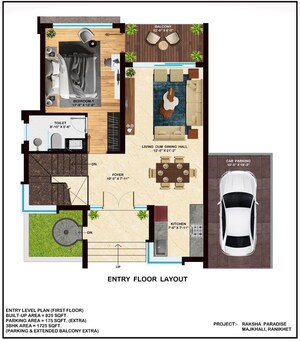 Floor Plan in 4 BHK Villa at Ranikhet – for Sale