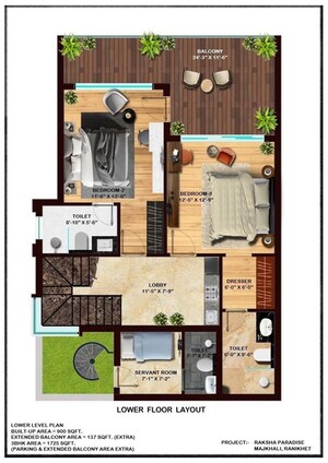 Floor Plan in 4 BHK Villa at Ranikhet – for Sale