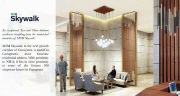 Living Room in 3 BHK Apartment at M3M Skywalk, Sector 74 – for Sale