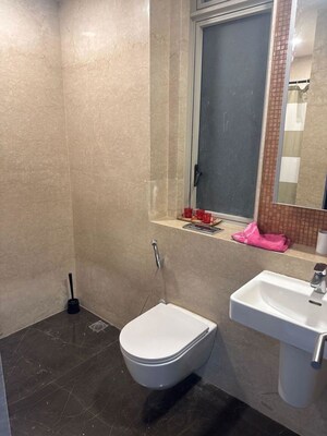 Bathroom in 3 BHK Apartment at Lodha Kiara, Worli – for Rent
