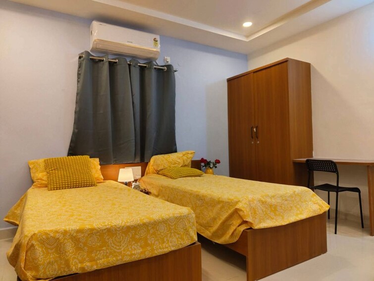 Bedroom, kondapur 1 RK 450 Sq.Ft. Apartment In Kondapur Hyderabad 9979782