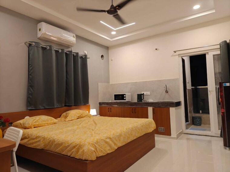 Bedroom, kondapur 1 RK 450 Sq.Ft. Apartment In Kondapur Hyderabad 9979782
