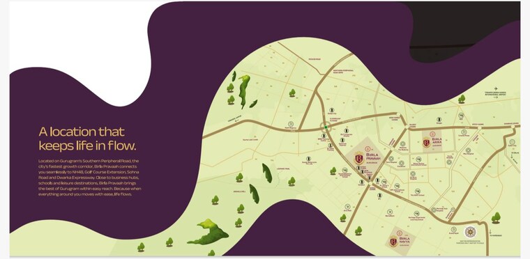 Map Location, birla-pravaah 3.5 Bedroom 2450 Sq.Ft. Apartment In Sector 71 Gurgaon 9979764
