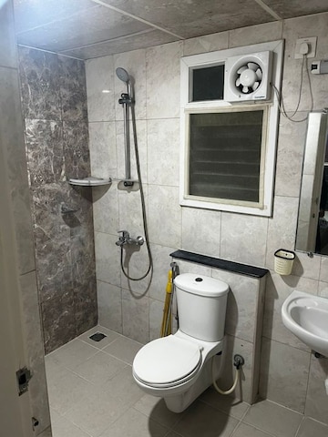Bathroom in 2 BHK Apartment at Mantri Webcity, Hennur – for Rent