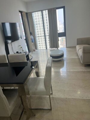 Living Room in 2 BHK Apartment at Lodha The Park, Worli – for Rent