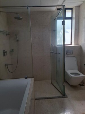 Bathroom in 4 BHK Apartment at Banjara Hills – for Rent