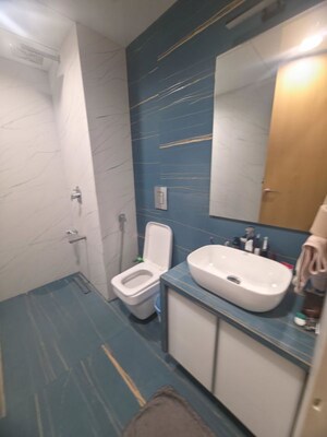 Bathroom in 3 BHK Apartment at Lodha World Crest, Worli – for Rent