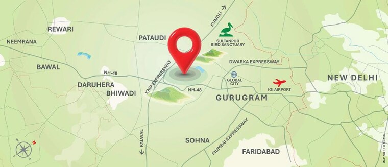 Map Location, m3m-forestia-west 3 Bedroom 1800 Sq.Ft. Apartment In Manesar Sector 9 Gurgaon 9980379